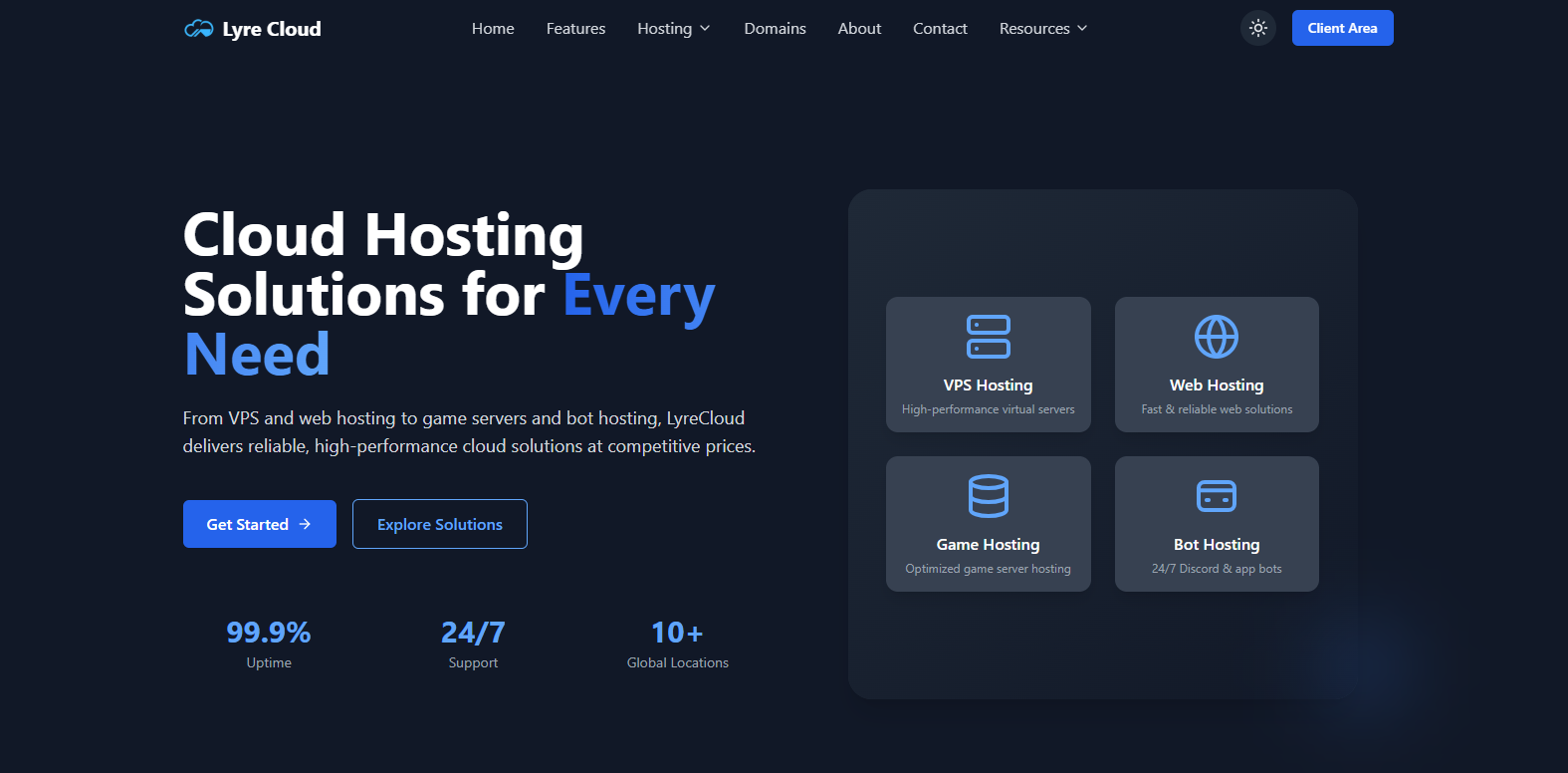 Lyre Cloud Website Preview
